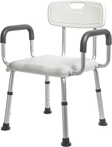 Shower chair with Removable Padded Arms. - Pace Medical Supply Llc