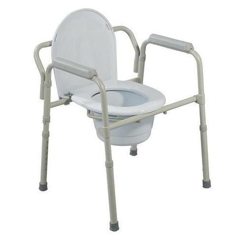 Commode - 3 In 1 Deluxe Steel w/Deep Seat Assembled-(Vault Traders) - Pace Medical Supply Llc
